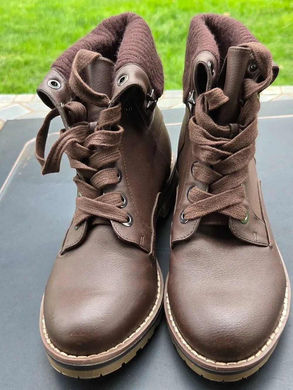 Tommy Hilfiger Tworanda2 Brown Lace-Up Ankle Chukka Combat Boot Size 8M